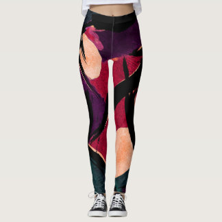 Regenbogenstreifen: Abstrakte Acryltextur Leggings