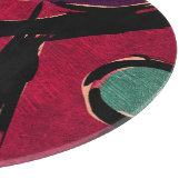Regenbogenstreifen: Abstrakte Acryltextur Schneidebrett (Ecke)