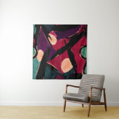 Regenbogenstreifen: Abstrakte Acryltextur Wandteppich (Beispiel)