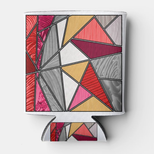 Regenbogenstreifen Abstraktes Design Dosenkühler (Vorderseite)