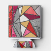Regenbogenstreifen Abstraktes Design Dosenkühler (Rückseite)