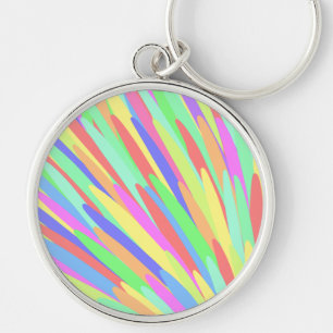 Regenbogenstreifen Abstraktes Design Schlüsselanhänger