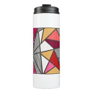 Regenbogenstreifen Abstraktes Design Thermosbecher