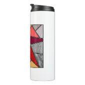 Regenbogenstreifen Abstraktes Design Thermosbecher (Nach rechts gedreht)