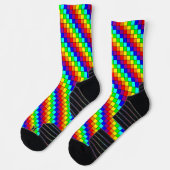 Regenbogenstreifen - Athletische Socken (Links)