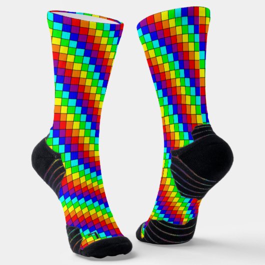 Regenbogenstreifen - Athletische Socken (Gewinkelt)