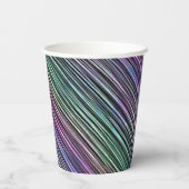 Regenbogenstreifen auf schwarz: pappbecher (Rückseite)