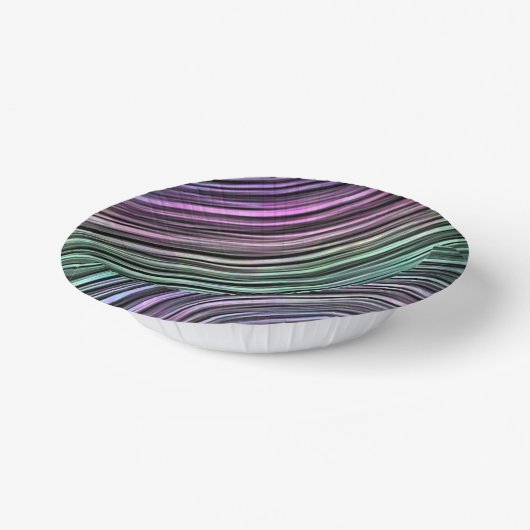 Regenbogenstreifen auf schwarz: pappteller (Gewinkelt)