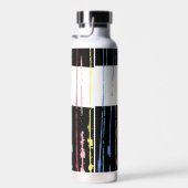 Regenbogenstreifen auf Schwarz Trinkflasche (Rechts)