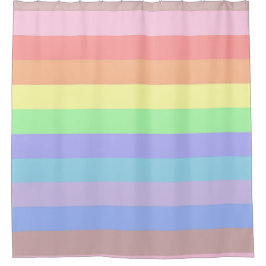 Regenbogenstreifen aus pastellfarbenem Duschvorhan Duschvorhang