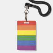 Regenbogenstreifen Ausweis (Front with Lanyard)