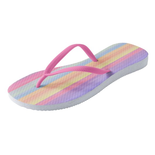 Regenbogenstreifen Badesandalen (Schrägansicht)