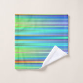 Regenbogenstreifen Badhandtuch Set (Waschlappen)