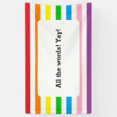 Regenbogenstreifen! Banner (Vertikal)