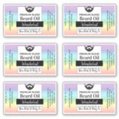 Regenbogenstreifen Bärenöletikett mit Inhaltsstoff Aufkleber (Vorderseite)