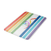 Regenbogenstreifen Bath Mat Badematte (Schrägansicht)