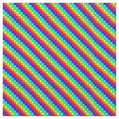 Regenbogenstreifen - Baumwollgewebe Stoff (Nahaufnahme)