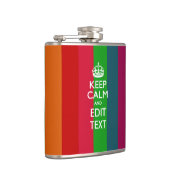 Regenbogenstreifen Behielt ruhig und Ihr Text wurd Flachmann (Rechts)