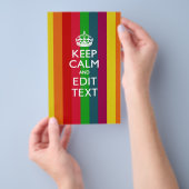 Regenbogenstreifen Behielt ruhig und Ihr Text wurd Flyer (Handgriff)