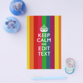 Regenbogenstreifen Behielt ruhig und Ihr Text wurd Flyer (Einzeln)