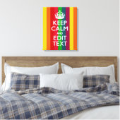 Regenbogenstreifen Behielt ruhig und Ihr Text wurd Leinwanddruck (Insitu (Schlafzimmer))