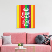 Regenbogenstreifen Behielt ruhig und Ihr Text wurd Leinwanddruck (Insitu (Wohnzimmer))