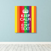 Regenbogenstreifen Behielt ruhig und Ihr Text wurd Leinwanddruck (Insitu (Holzboden))