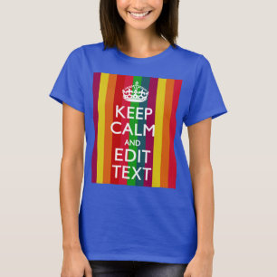 Regenbogenstreifen Behielt ruhig und Ihr Text wurd T-Shirt