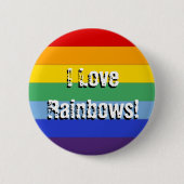 Regenbogenstreifen Button (Vorderseite)