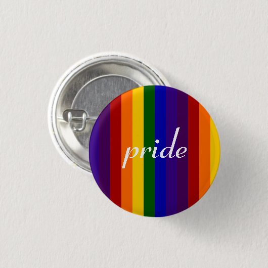 Regenbogenstreifen Button (Vorne & Hinten)