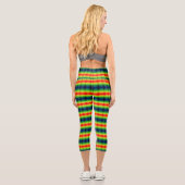 Regenbogenstreifen Capri Leggings (Rückseite)