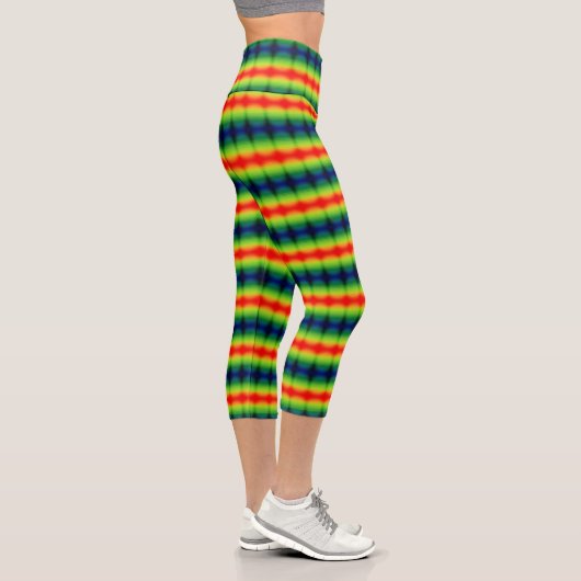 Regenbogenstreifen Capri Leggings (Rechts)