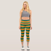 Regenbogenstreifen Capri Leggings (Vorderseite)
