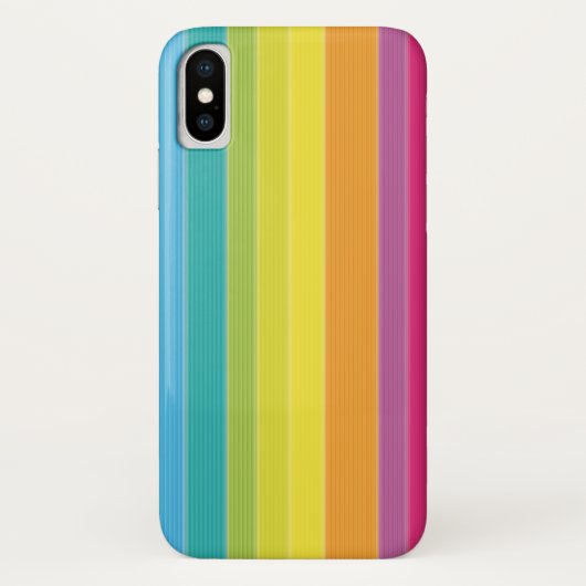 Regenbogenstreifen Case-Mate iPhone Hülle (Rückseite)
