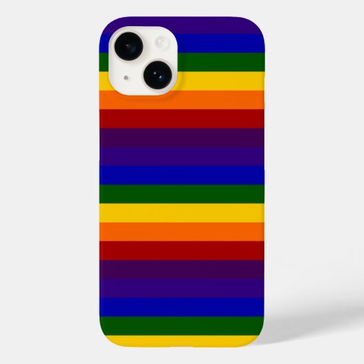 Regenbogenstreifen Case-Mate iPhone Hülle (Rückseite)