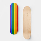 Regenbogenstreifen Custom Skateboard (Vorderseite)