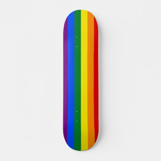 Regenbogenstreifen Custom Skateboard (Vorne)