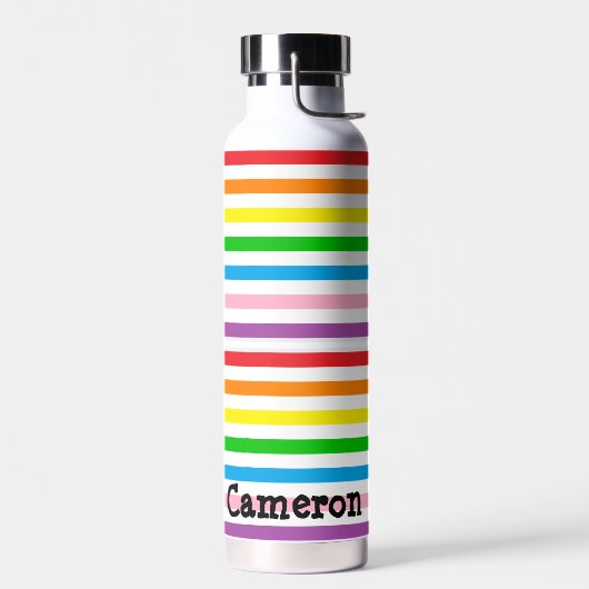 Regenbogenstreifen Custom Trinkflasche (Links)