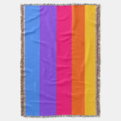 Regenbogenstreifen Decke (Vorderseite Vertikal)