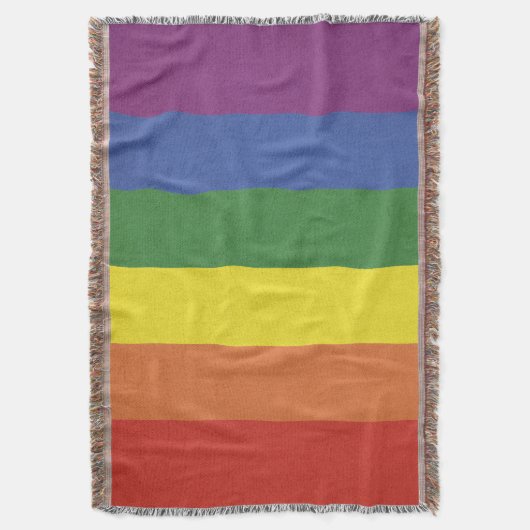 Regenbogenstreifen Decke (Vorderseite Vertikal)