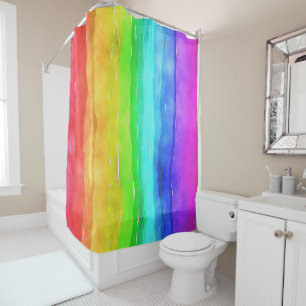 Regenbogenstreifen Design Duschvorhang
