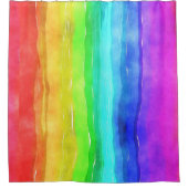 Regenbogenstreifen Design Duschvorhang (Vorderseite)