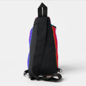 Regenbogenstreifen Design Sling Bag (Rückseite)