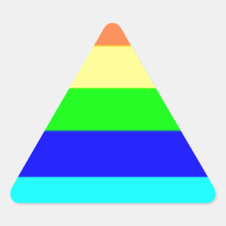 Regenbogenstreifen Dreieckiger Aufkleber