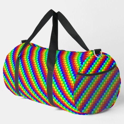 Regenbogenstreifen - Duffel-Beutel Duffle Bag (Rechte Ecke)