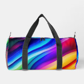 Regenbogenstreifen Duffle Bag (Rückseite)
