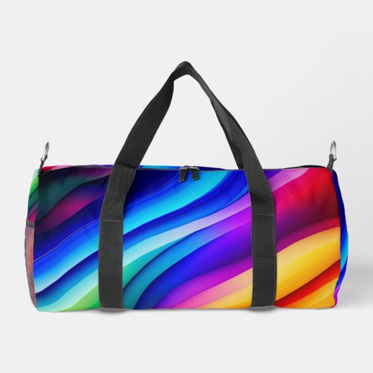 Regenbogenstreifen Duffle Bag (Rückseite)