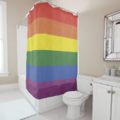 Regenbogenstreifen Duschvorhang (Beispiel)
