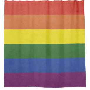 Regenbogenstreifen Duschvorhang