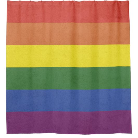 Regenbogenstreifen Duschvorhang (Vorderseite)